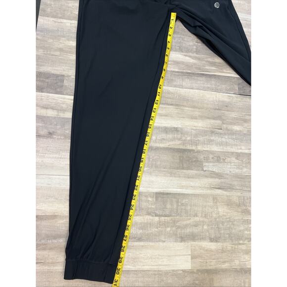 Solaris Men’s LG Active Wear Joggers Nylon Spandex‎ Black Zip Pockets Drawstring - Picture 6 of 8